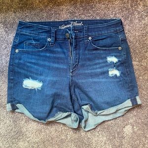 High rise jean shorts